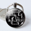 Wholesale Metal Geometric Print Keychain Fashion Accessory Resale