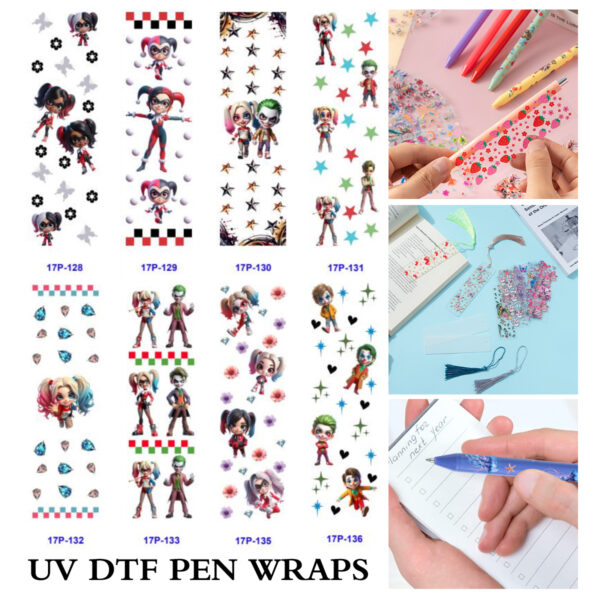 oly-9a909319b63c01d832bce564e2d0d8ac Wholesale 2/8/16 pcs UV DTF Stickers Goth Theme Pen and Bookmark Stickers