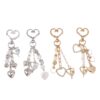Wholesale Silver Pearl Heart Keychain Fashion Accessory Gift for Valentine's Day