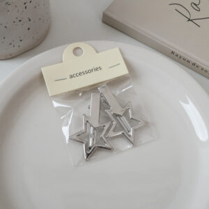 23# five-pointed star-silver -5cm