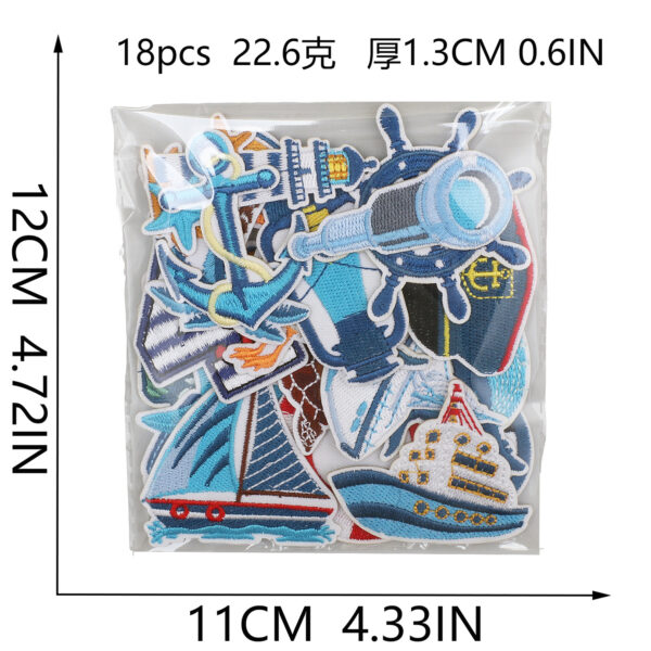 Wholesale Nautical Embroidered Patch Ocean Travel Clothing Fashion Accessory Gift