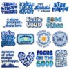 oly-9aa92fb018fae607d6c64802d3dc20ff Wholesale Blue English Quote Embroidered Patches Decorative Iron On Appliques for Party Gift