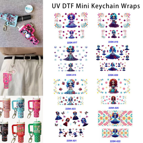oly-9ab84a2731895680897a62fe6777c0ad Wholesale 2/4/8pcs Colorful Christmas Mini Keychain Sticker