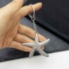 Wholesale Nautical Starfish Keychain Pendant Retro Ocean Themed Zinc Alloy Fashion Accessory for Keys, Bags,