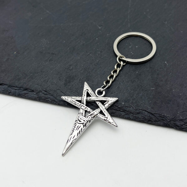Wholesale Zinc Alloy Viking Eye of Horus Star Keychain Pendant Fashion Accessory Gift Boutique Resale