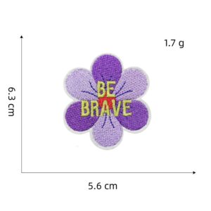 Purple series cloth stickers 4#