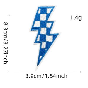 Plaid lightning cloth sticker 6#