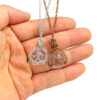 Wholesale Vintage Natural White Crystal Drop Pendant Necklace Handmade Jewelry Accessory for Gift Boutique