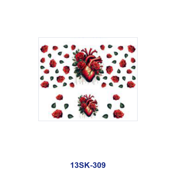Wholesale 8pcs Gothic Heart Rose Mini Cup Keychain Sticker