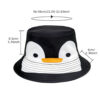 Wholesale Trendy Cartoon Penguin Print Bucket Hat Unisex Fashion Accessory for Sun Protection Resale Gift