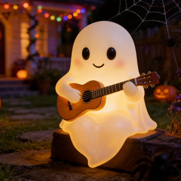 Wholesale Halloween Ghost Guitar Night Light Cute Desk Decoration Party Gift