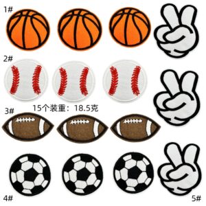 Ball sports cloth patch set 15 pieces