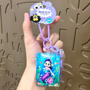 Oil-infused mermaid card-purple / Single opp bag packaging