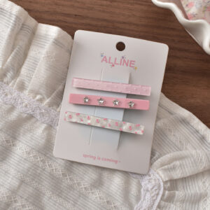#7 Pink Star Diamond Duck Clip - 3pcs