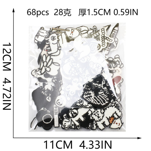 Wholesale Trendy Animal Embroidery Patch Polyester Thread Decorative Accent for Clothing Bag