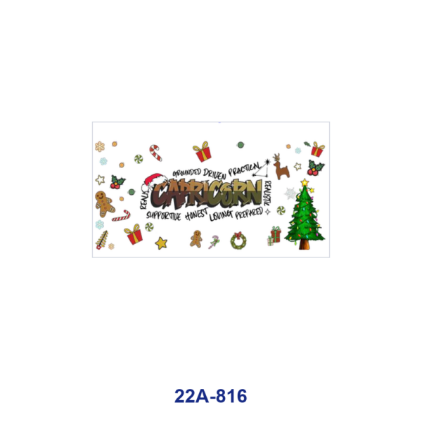 oly-9b88d7b2b2246526cd04072ca6c82eed Wholesale 5pcs Vibrant Graffiti Zodiac Letter Christmas Tree Gingerbread Candy Cane Gift Reindeer Snowflake Mixed Decor Prints 16oz Cup UV DTF Wraps