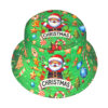 Wholesale Santa Claus Bucket Hat Digital Print Reindeer Bells Party Fashion Accessory