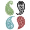 Wholesale Stylish Embroidered Cashew Iron-on Patch Polyester Thread Bag Accessory