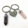 Wholesale European Style Crystal Broken Heart Keychain Set of 2 - Alloy Key Ring Accessory for Everyday Use
