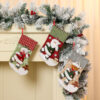 Wholesale Plush Cartoon Christmas Stocking Gift Bag Decorative Accessory Tree Hanging