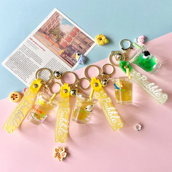 oly-9bdc892f76db3cbc2d9d70d464405e9a Wholesale Oil In Liquid Sand Bottle Acrylic Keychain, Cute Car Key Accessory, Gift for Housewarming OLY Exclusive