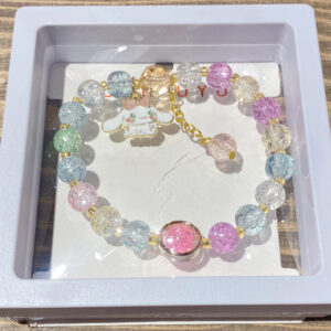 Pink Bow Yugui dog bracelet boxed