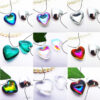 oly-9be10898aaf7f57725bd3a10a1ad5d79 Wholesale Rainbow Angel Halo Heart Pendant Necklace Geometric Alloy Artificial Crystal Fashion Jewelry Accessory for Casual or Party Wear