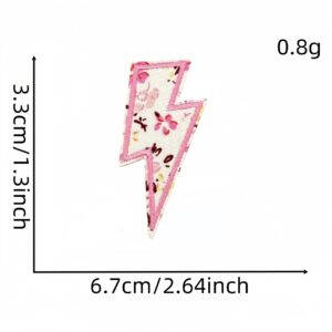 Lightning floral cloth sticker 5#Powder