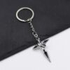 Wholesale Zinc Alloy Vintage Punk Cross Keychain Pendant Black Car Key Accessory