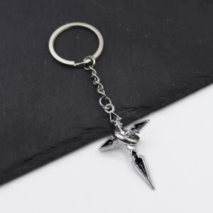 Wholesale Zinc Alloy Vintage Punk Cross Keychain Pendant Black Car Key Accessory