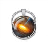 Wholesale Modern Art Luminous Nebula Keychain Zinc Alloy Handmade Glass Pendant Boutique Resale Accessory