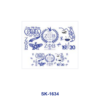 Wholesale 8pcs Sunflower Skull Paw Print Religious Anchor Pet Bow Musical Note Letter Pattern Mini Cup Keychain Sticker OLY Exclusive