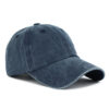Wholesale Water Washed Cotton Baseball Cap Solid Color Curved Brim Hat with Sun Protection for Summer