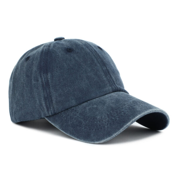 Wholesale Water Washed Cotton Baseball Cap Solid Color Curved Brim Hat with Sun Protection for Summer