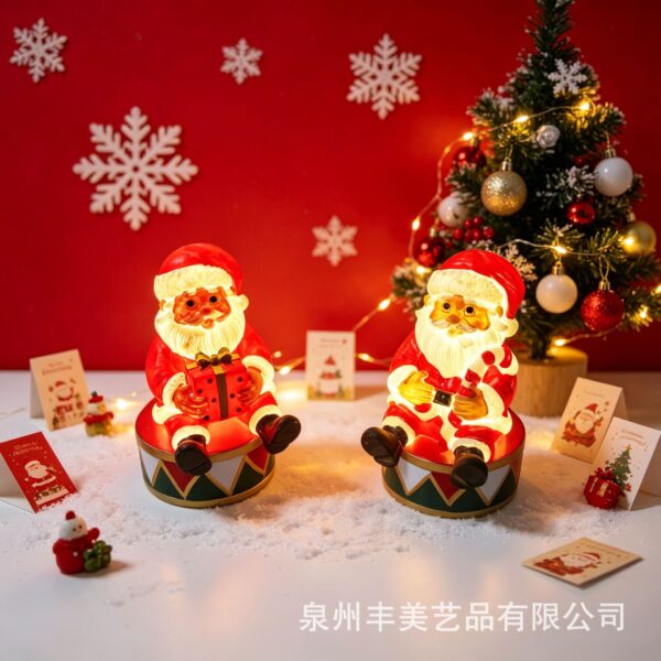 Wholesale Glowing Santa Claus Christmas Ornament Night Light Home Decor Gift