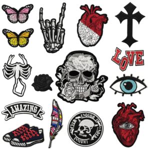 oly-9c68bfc215538e31f3810b7a03bad00e Wholesale Punk Skull Cloth Patch Embroidery Fashion Accessory for Clothing Boutique Resale