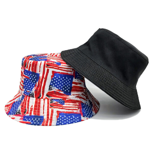 Wholesale US Flag Double Sided Bucket Hat Sun Protection All Seasons Trendy Accessory