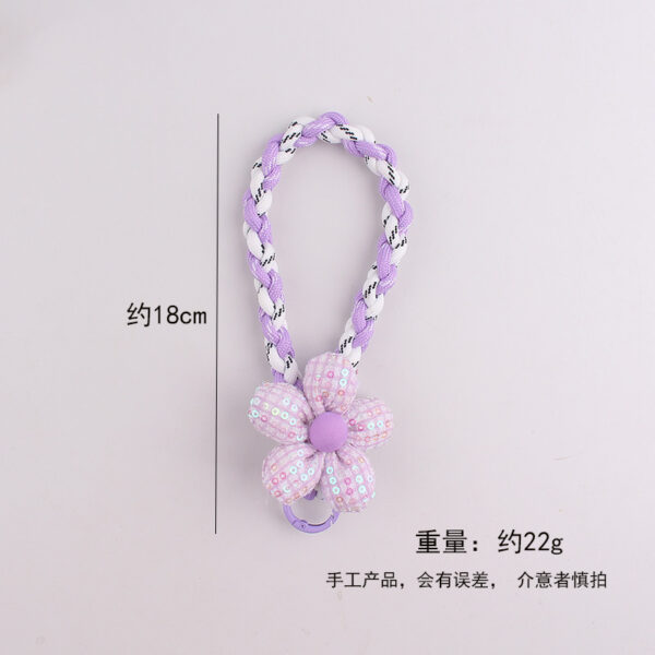 oly-9c6b1e9b367a789c9513119762f1413b Wholesale Trendy Dopamine Flower Phone Strap Keychain - Yellow Silicone Fashion Accessory for Party Gifts