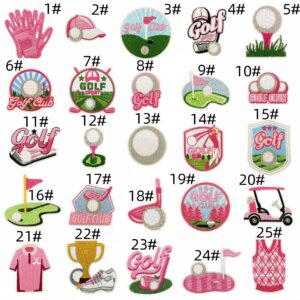 Pink golf cloth patch set 25 pieces
