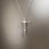 Wholesale Stylish Cross Pendant Necklace with U Shaped Bamboo Chain Fashion Jewelry Accessory for Women