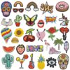 Wholesale Polyester Thread Iron-On Cloth Sticker Green Skull Design for Baggage Fashion Accessory