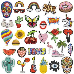 Cartoon mixed cloth stickers set of 32 pieces