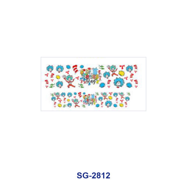 Wholesale 8pcs Kids Picture Book Cartoon Reading Theme Print 3oz Cup Stickers Wrap OLY Exclusive