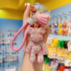 Wholesale Czech Diamond Violent Bear Bag Charm Keychain Fashion Accessory Gift