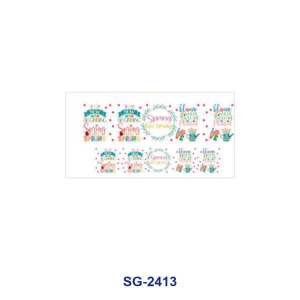 oly-9c9b8f8d4a480d2d15f9378f9b0b10c1 Wholesale 8pcs Mixed Spring Animal Floral Cartoon Print 3oz Cup Stickers Wrap