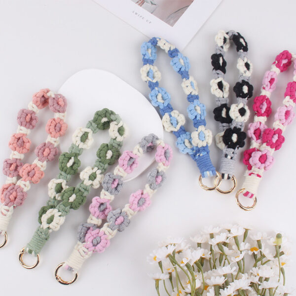 Wholesale Handmade Cotton Rope Keychain Korean Style Jewelry Accessory for Everyday Use