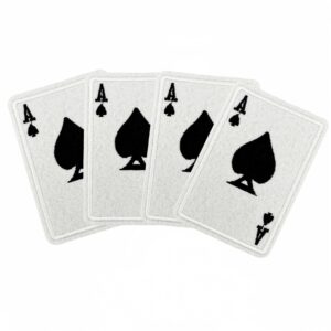 Wholesale Embroidered Cloth Patch Ace of Spades Playing Card Design Decorative Fashion Accessory