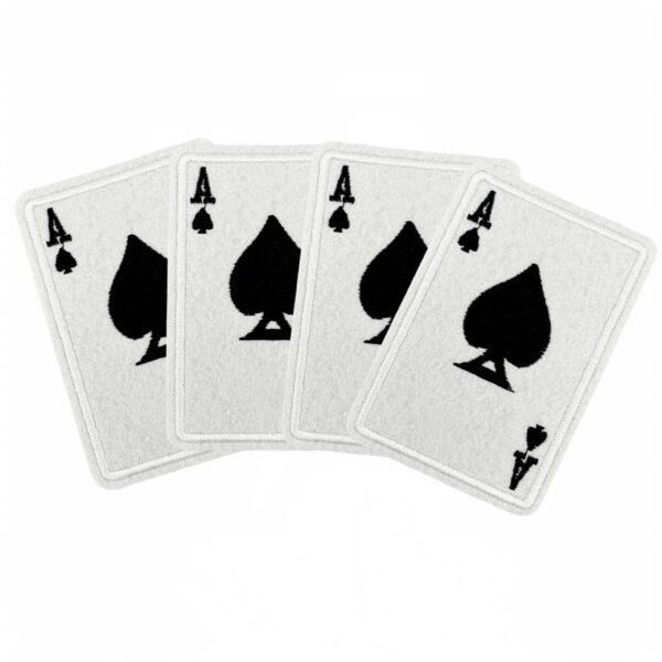 oly-9ca70b4a450053f0f4b72a99c6d3917e Wholesale Embroidered Cloth Patch Ace of Spades Playing Card Design Decorative Fashion Accessory