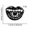 oly-9cb9655eb486181d216fb120322f2f00 Wholesale Punk Horror Black White Embroidered Patch - Trendy Fashion Accessory for Bags, Jeans, Hats