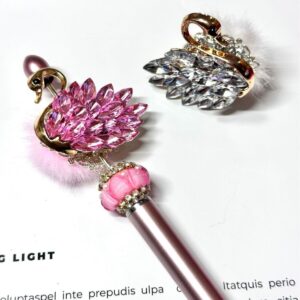 Wholesale Titanium Alloy Swan Bling Beads for DIY Phone Strap Jewelry Accessory Gift